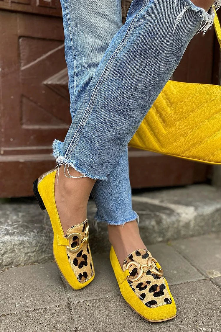 Elegant Yellow Loafers for Women with Slip On Penny Toe Comfortable Casual Style