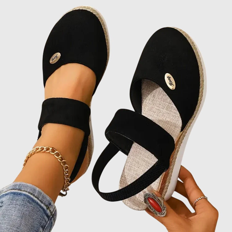 Comfortable Boho Sandals for Women with Beaded Elastic Ankle Strap