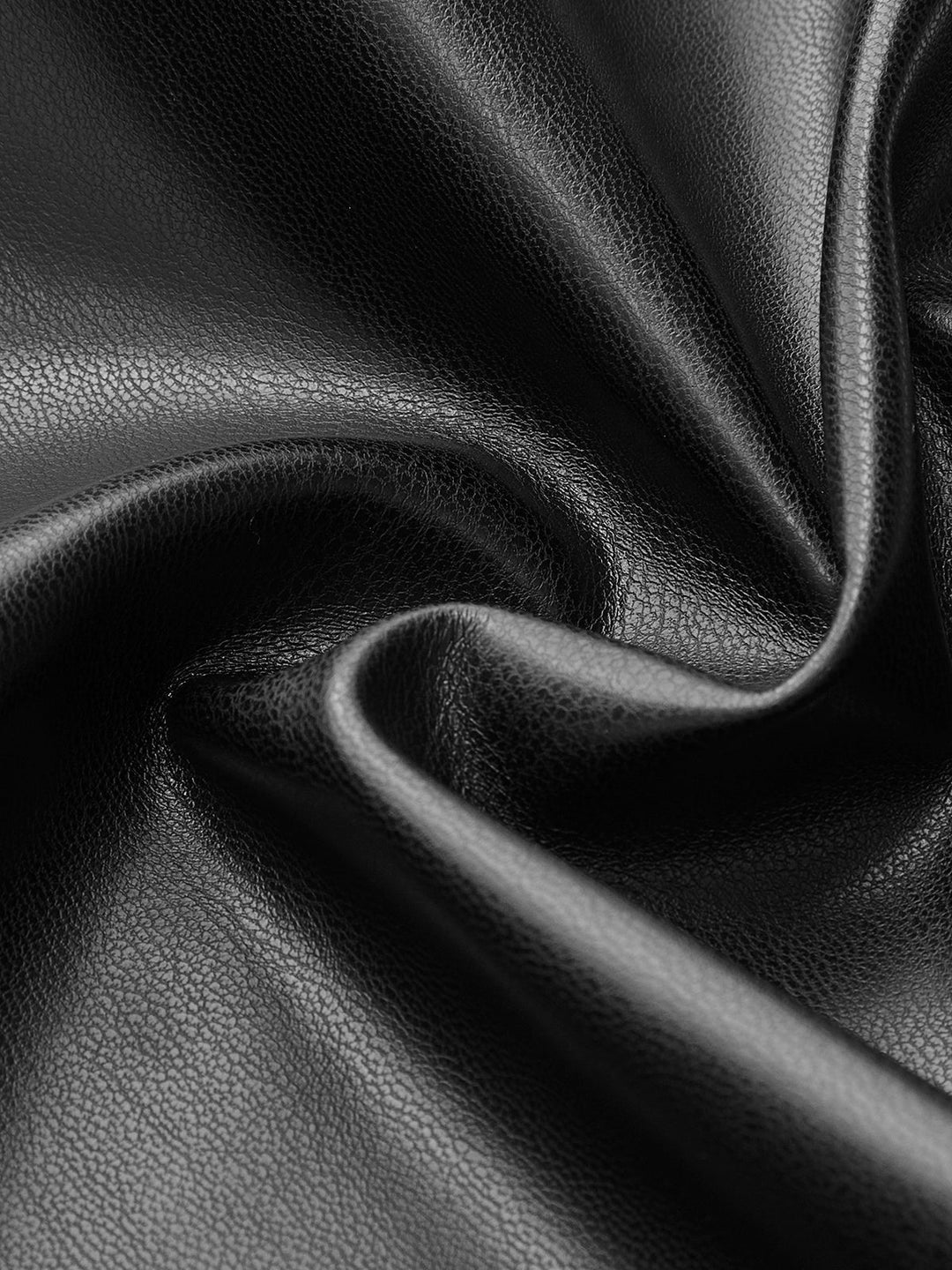 Elegant Faux Leather Midi Skirt for Women with High Waist Front Slit Column Style