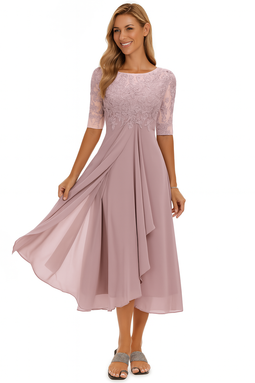 Allison | Elegant Pink Dress for Women
