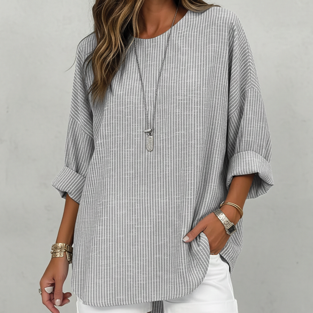 Julie - Striped Casual Blouse