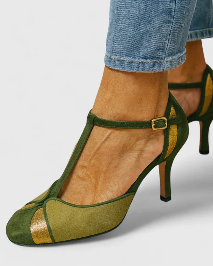 Comfortable Green Slip On Shoes for Women with Round Toe Cushioned Footbed Casual Style