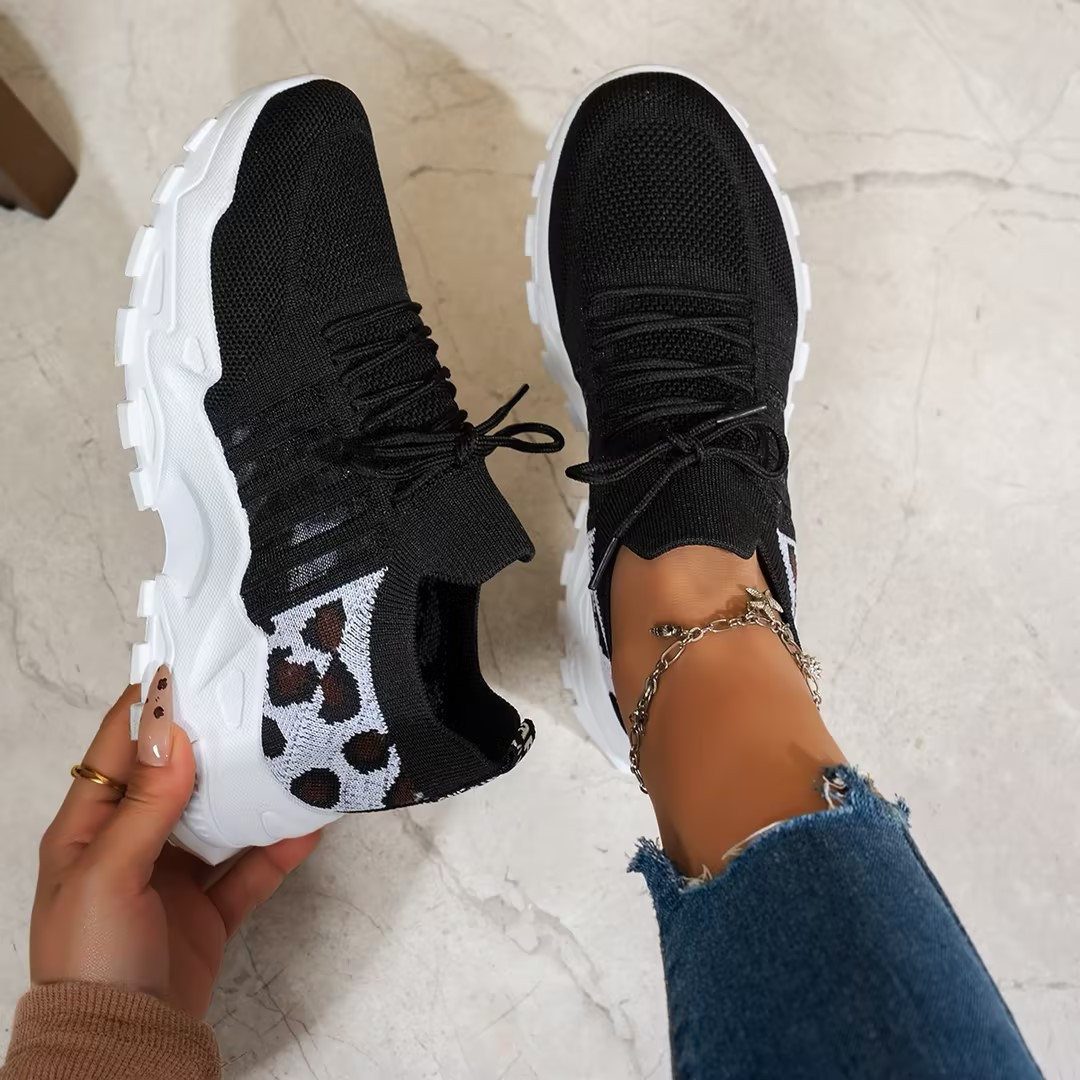 Comfortable Mesh Running Sneakers for Women with Lightweight Chunky Sole