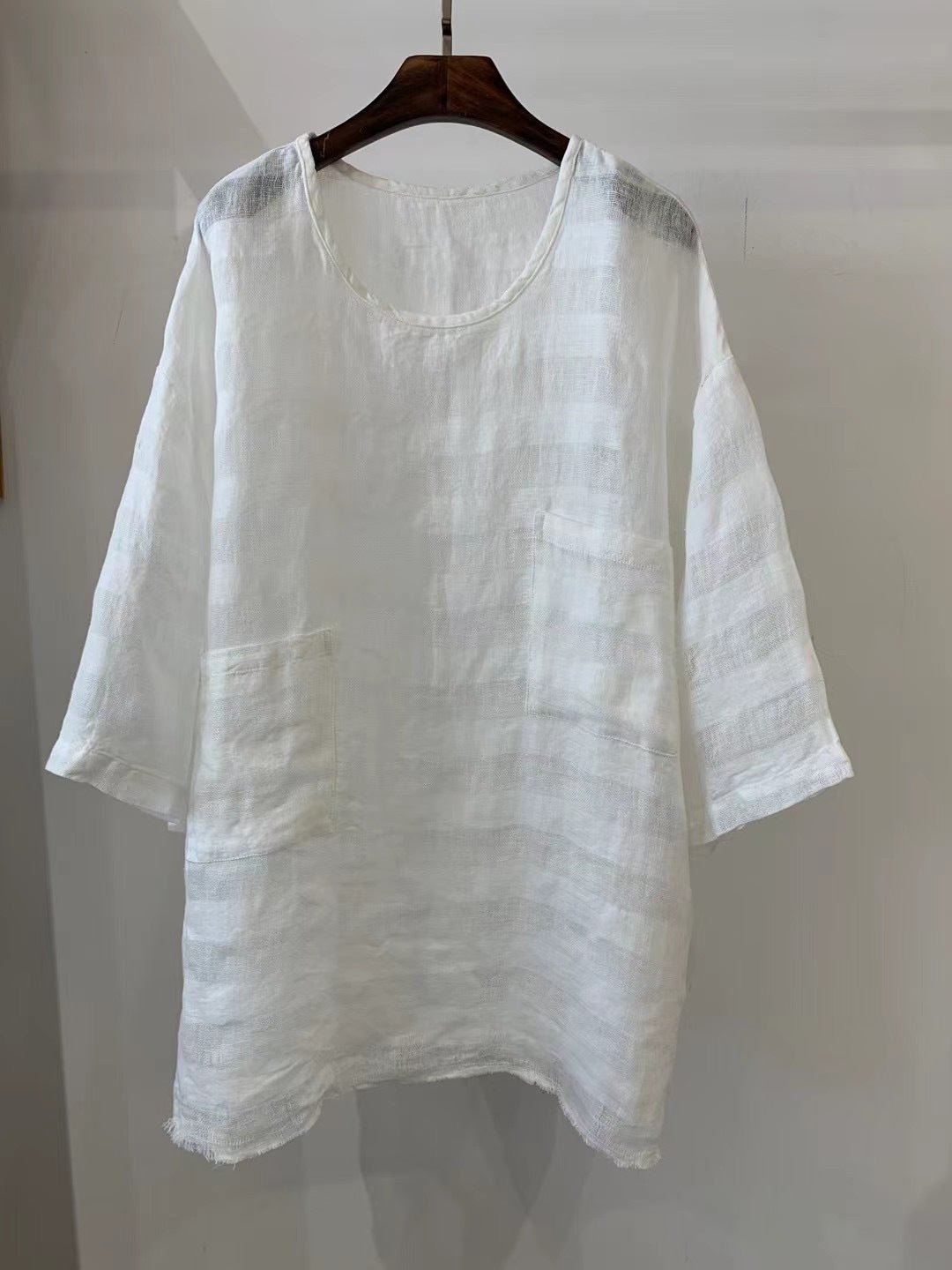 Effortless Tunics for Women with Relaxed Linen Patch Pocket Casual Style
