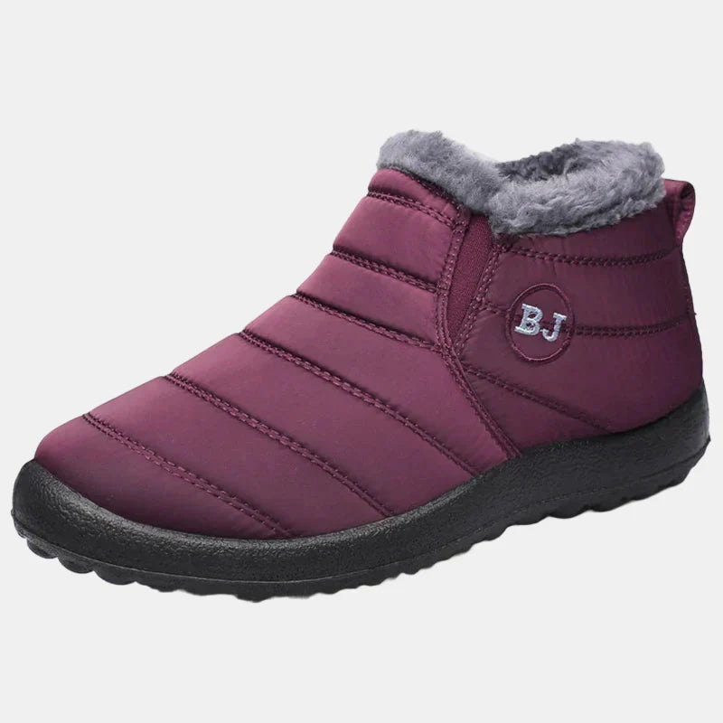 Cozy Fleece Lined Rainproof Boots for Women with Waterproof Slip On Ankle Winter Style