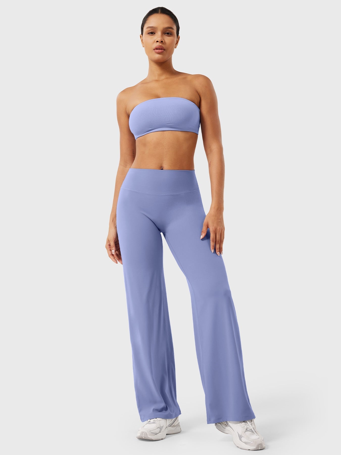 Effortless Wide Leg Pants for Women with High Waisted Flare Seamless Casual Style