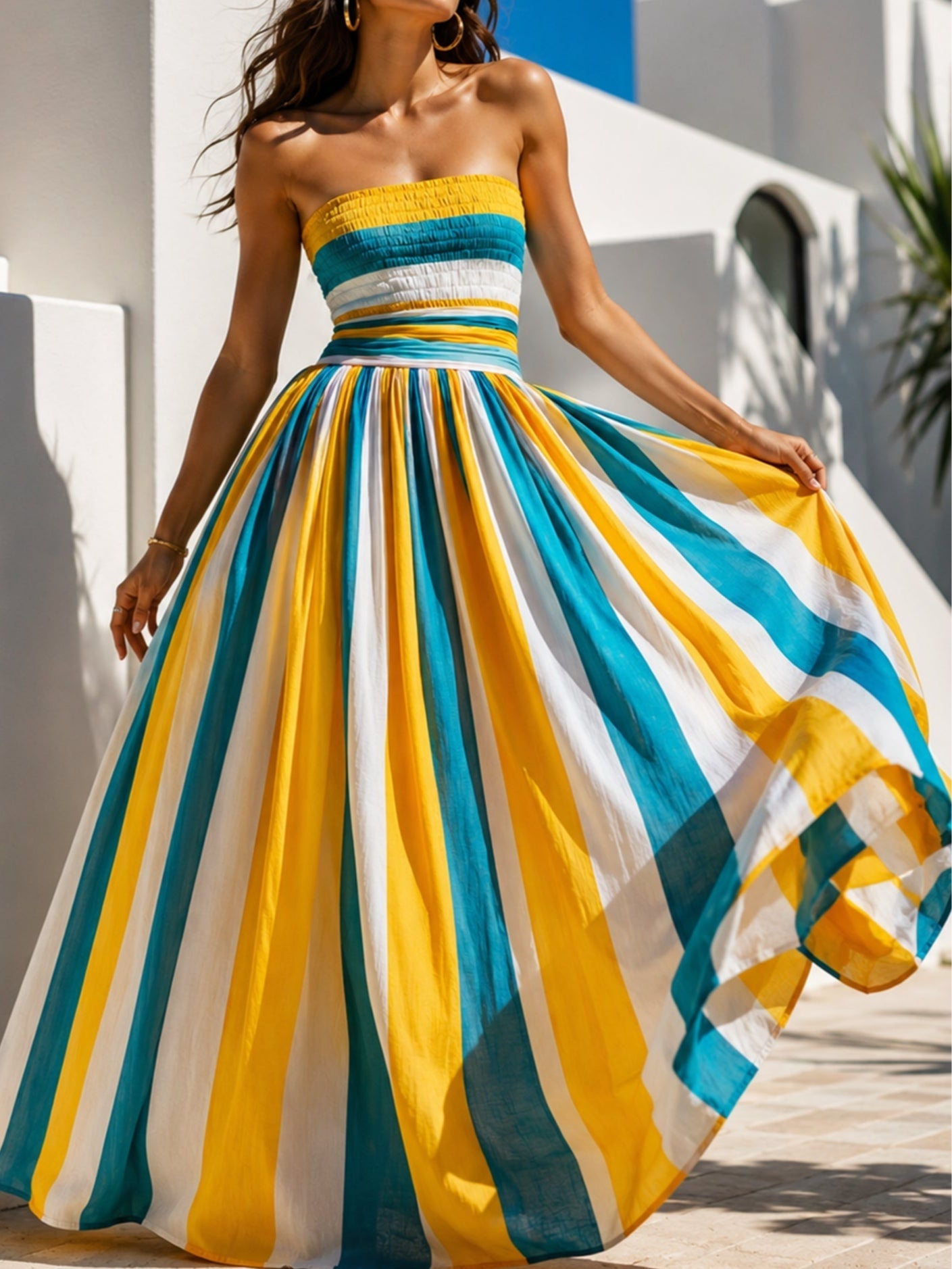 Effortless Floral Maxi Dress for Women with V-Neck Tiered Skirt Casual Summer Style
