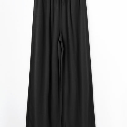 Effortless Linen Wide Leg Pants for Women with High Waist Flowing Relaxed Casual Style