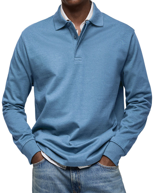 Louis | Classic Long Sleeve Polo Shirt
