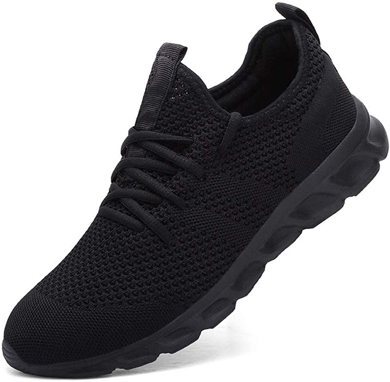 Comfortable Sneakers for Women with Lace Up Breathable Knit Mesh Running Style