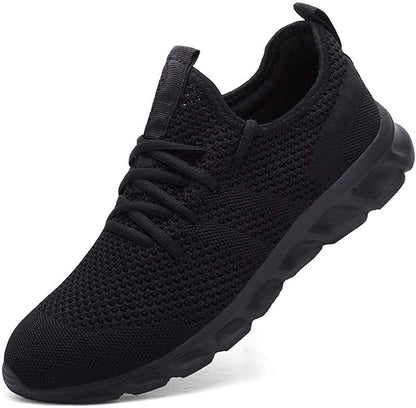 Comfortable Sneakers for Women with Lace Up Breathable Knit Mesh Running Style