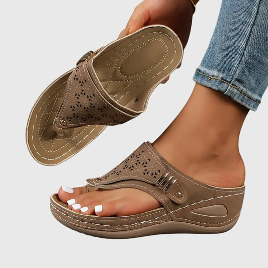 Comfortable Orthopedic Sandals for Women with Cutout Strap Platform Open Toe Style