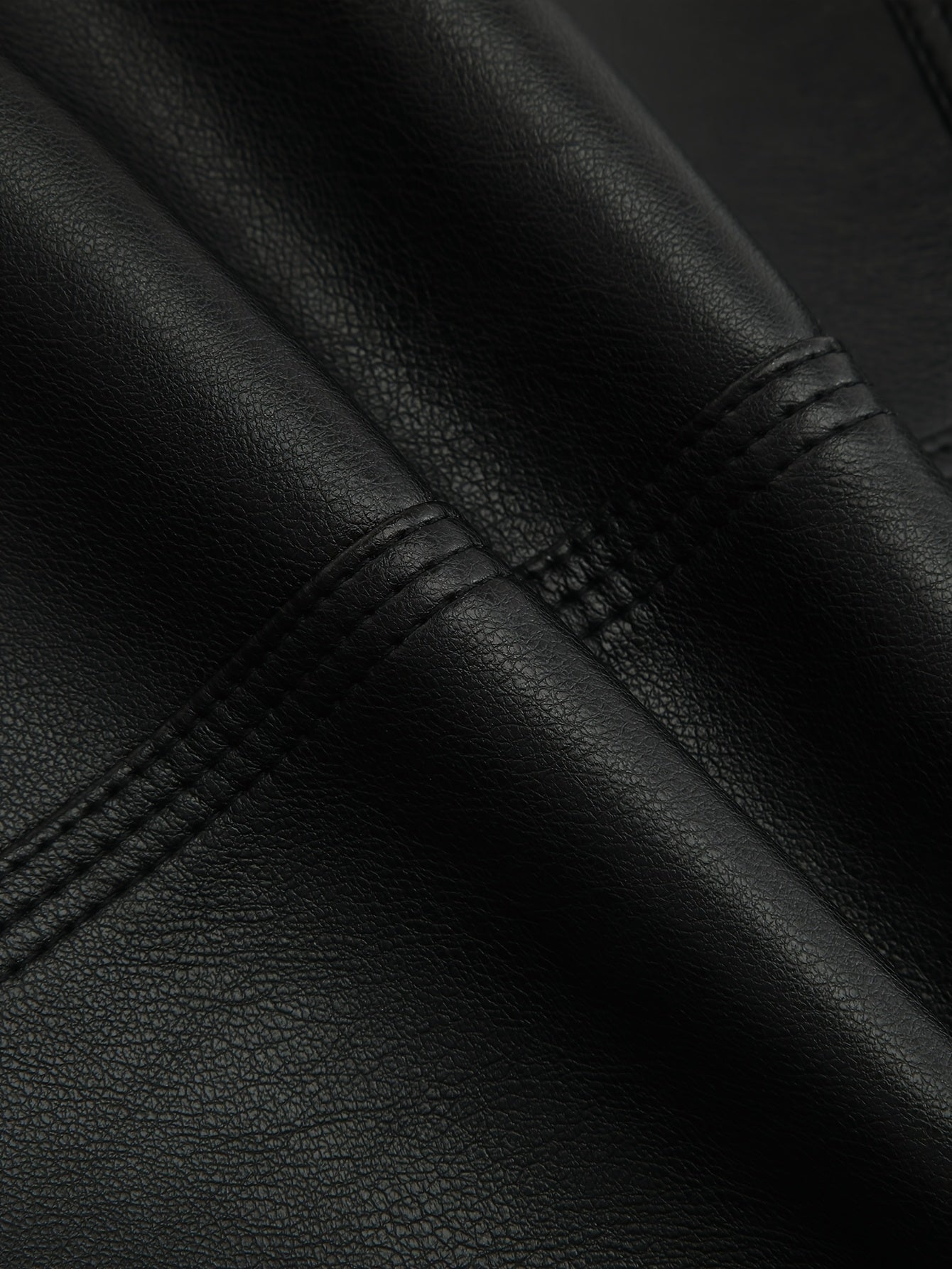 Elegant Leather Moto Jacket for Women with Notch Lapel Asymmetric Zip Front Fitted Style