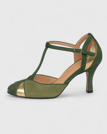 Comfortable Green Slip On Shoes for Women with Round Toe Cushioned Footbed Casual Style