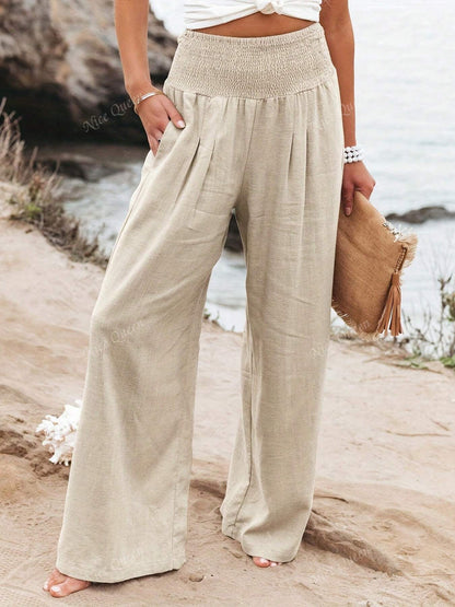 Christine - Wide Leg Linen Pants