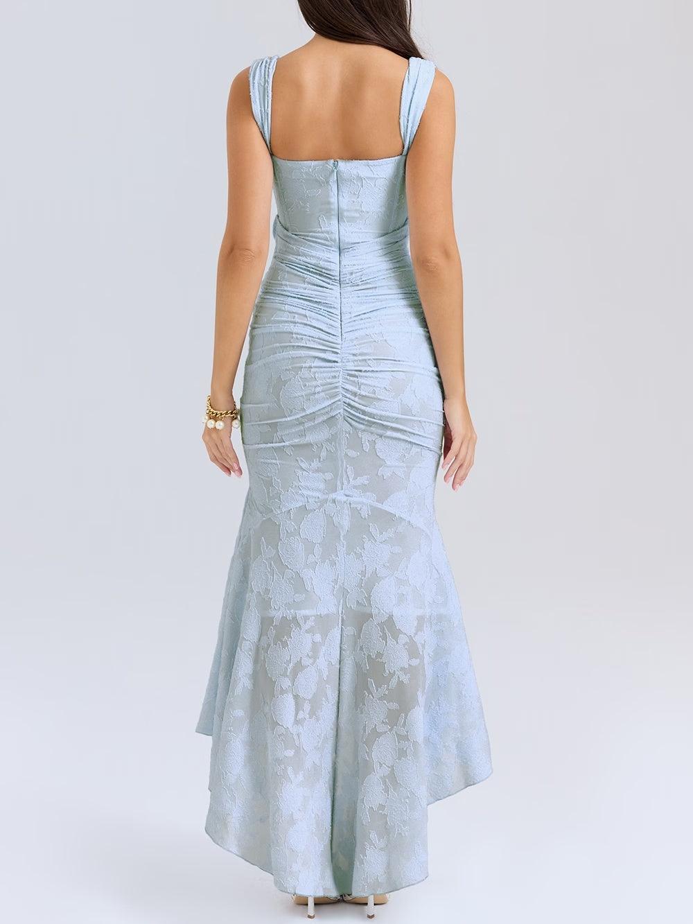 Elegant Corset Dress for Formal Wedding Guest Style with Ruched Mermaid Hem