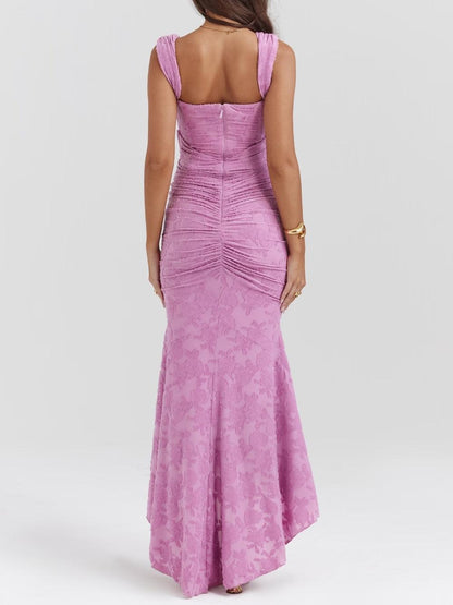 Elegant Corset Dress for Formal Wedding Guest Style with Ruched Mermaid Hem