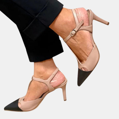 Comfortable Beige Slip On Shoes for Women with Round Toe Cushioned Footbed Casual Style