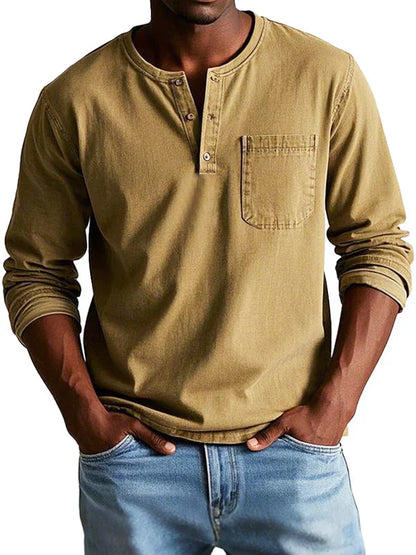Henry | Men’s Casual Long Sleeve Henley Shirt