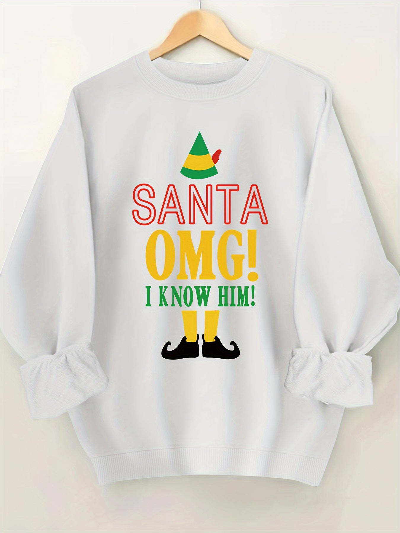 Comfortable Graphic Christmas Tacky Sweater for Women with Crew Neck Long Sleeve Oversized Pullover Style
