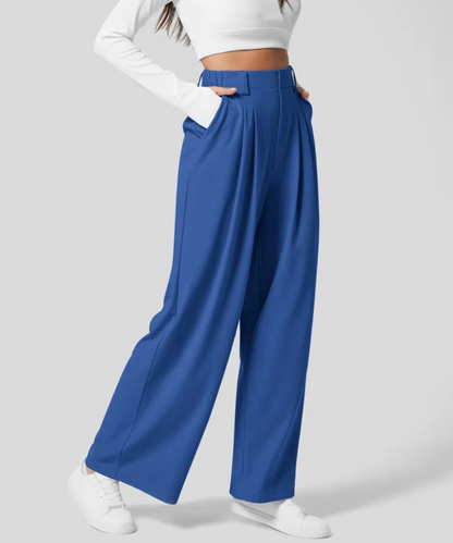 Elegant Wide Leg Pants for Women with High Waisted Pleated Tapered Relaxed Style