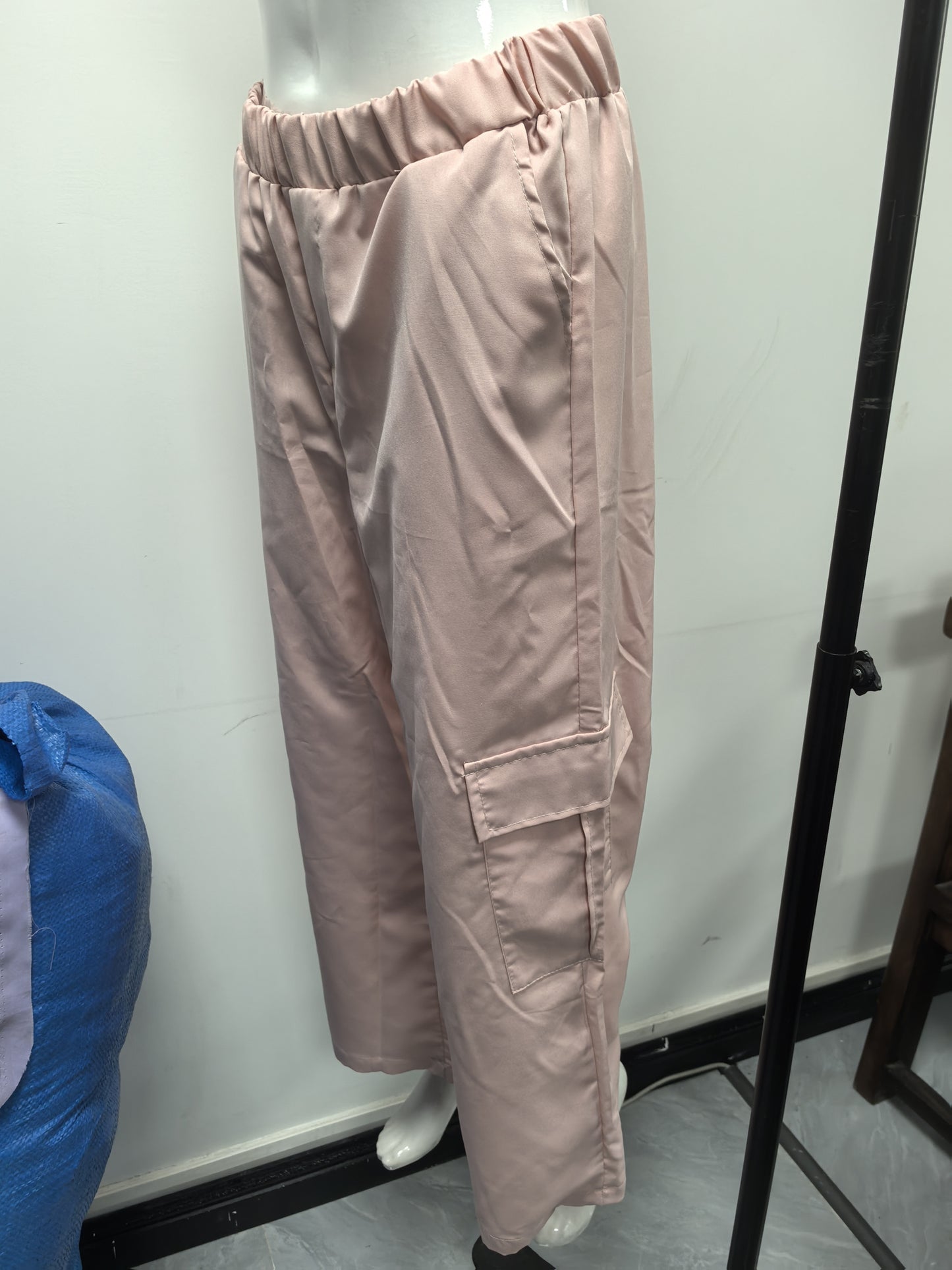 Effortless Cargo Pants for Women with High Waist Drawstring Wide Leg Relaxed Style