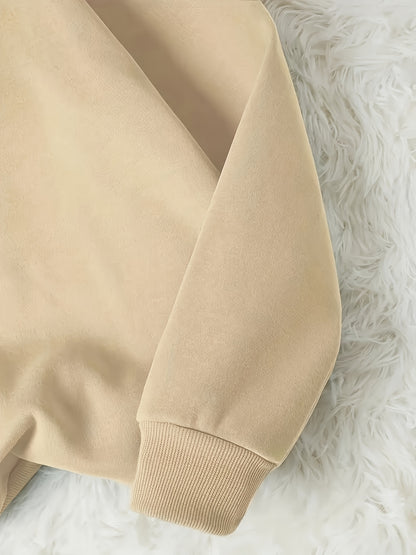 Comfortable Khaki Leopard Print Women's Christmas Sweater with Crew Neck Long Sleeve Drop Shoulder Oversized Knit Style