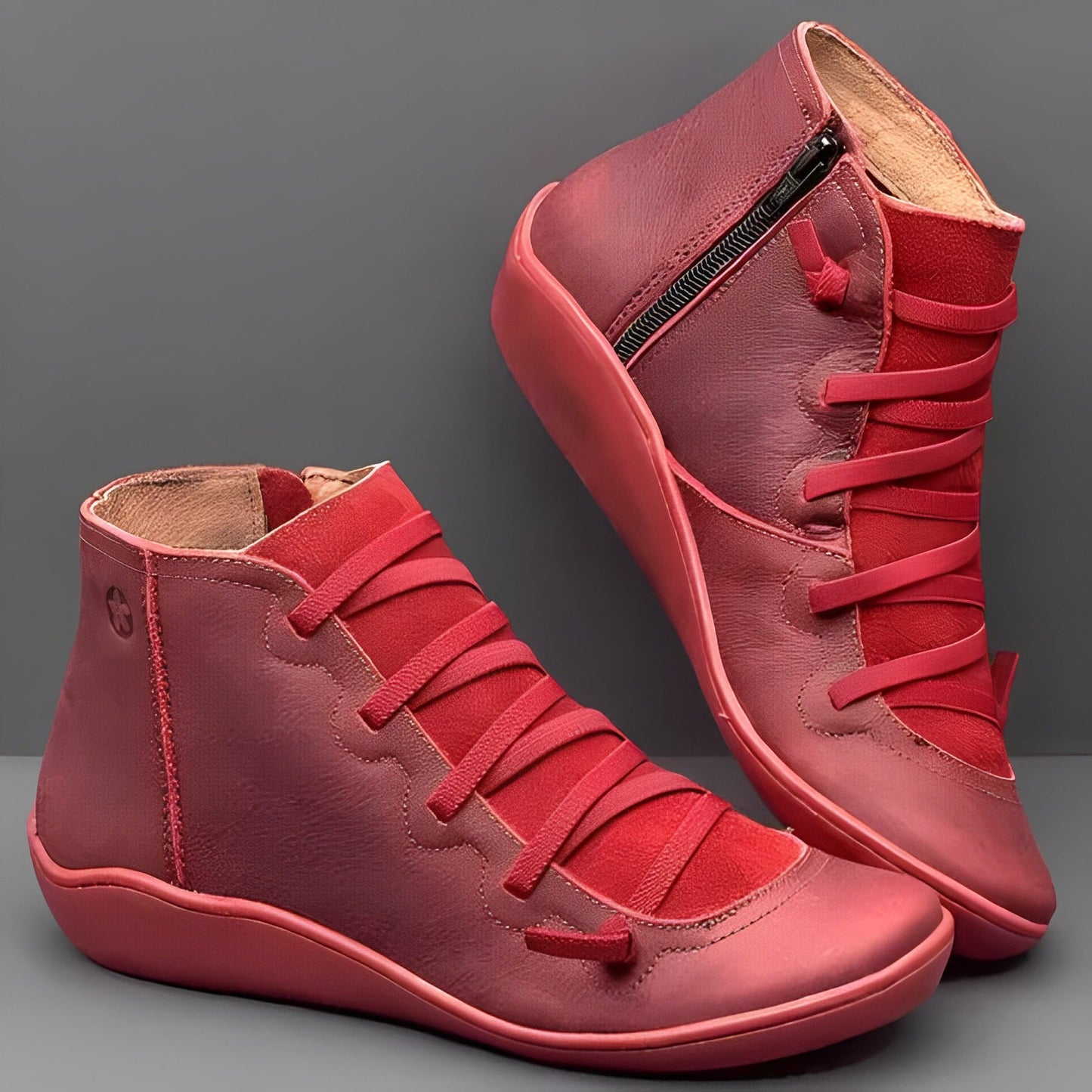 Clara | Women’s Lace-Up Zip Ankle Boots