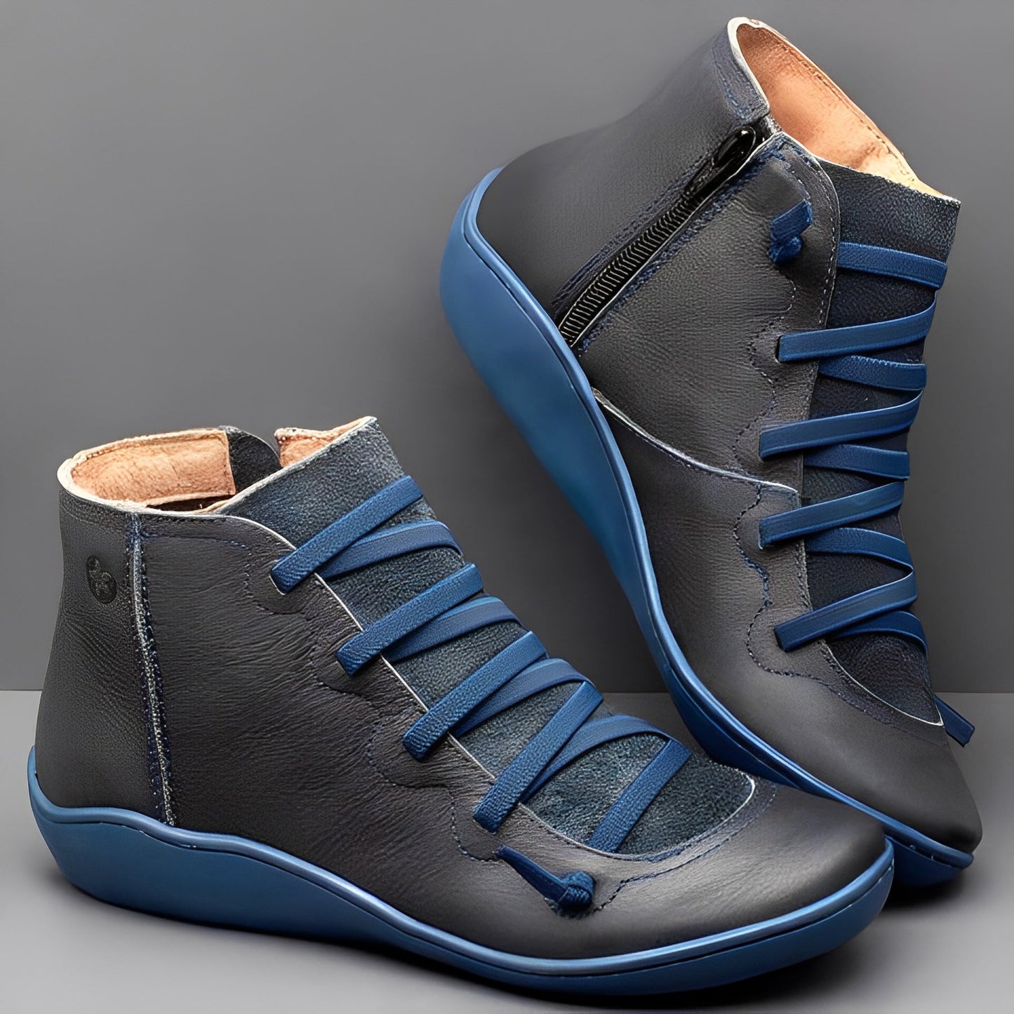Clara | Women’s Lace-Up Zip Ankle Boots