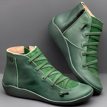 Clara | Women’s Lace-Up Zip Ankle Boots