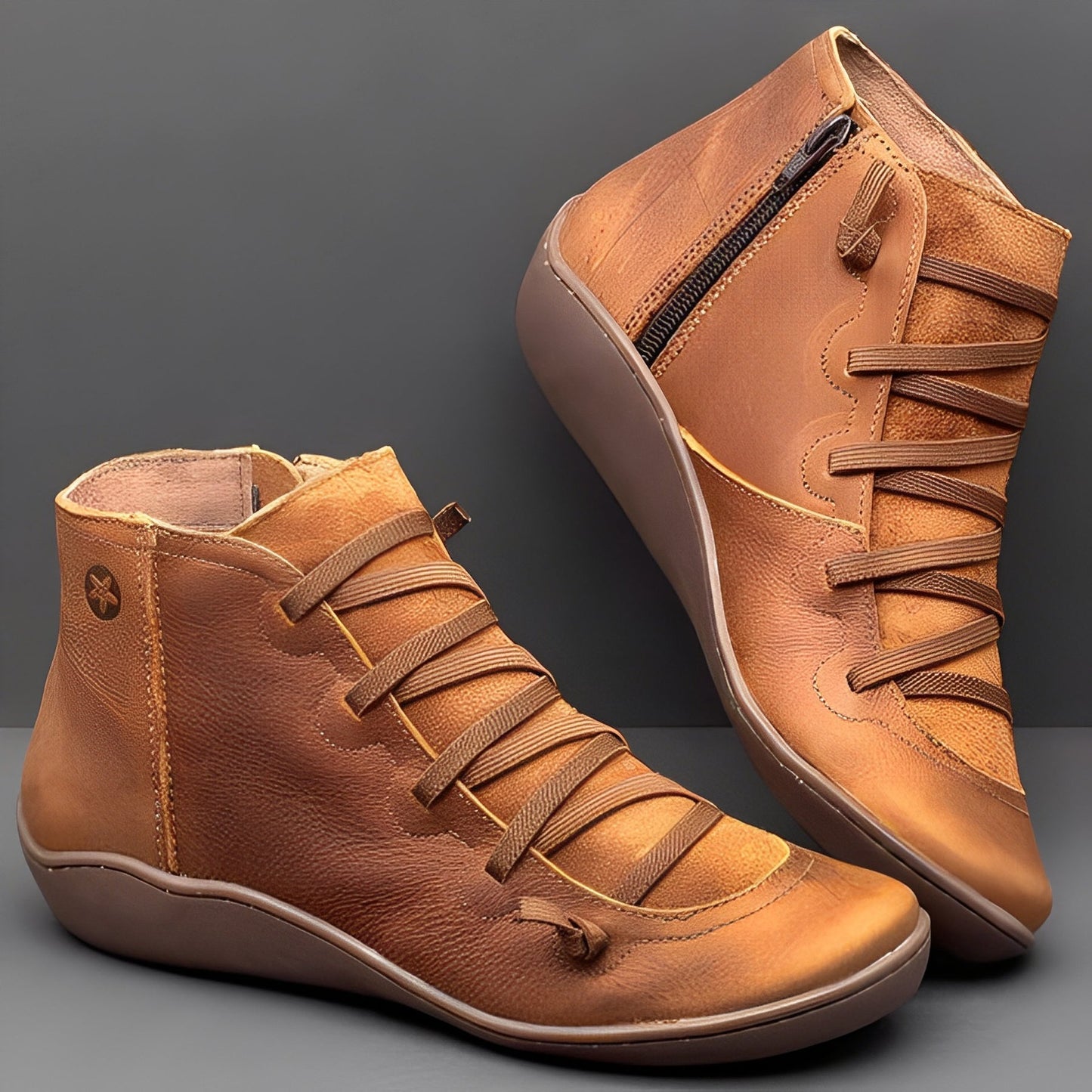 Clara | Women’s Lace-Up Zip Ankle Boots