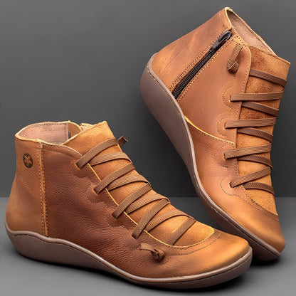 Clara | Women’s Lace-Up Zip Ankle Boots