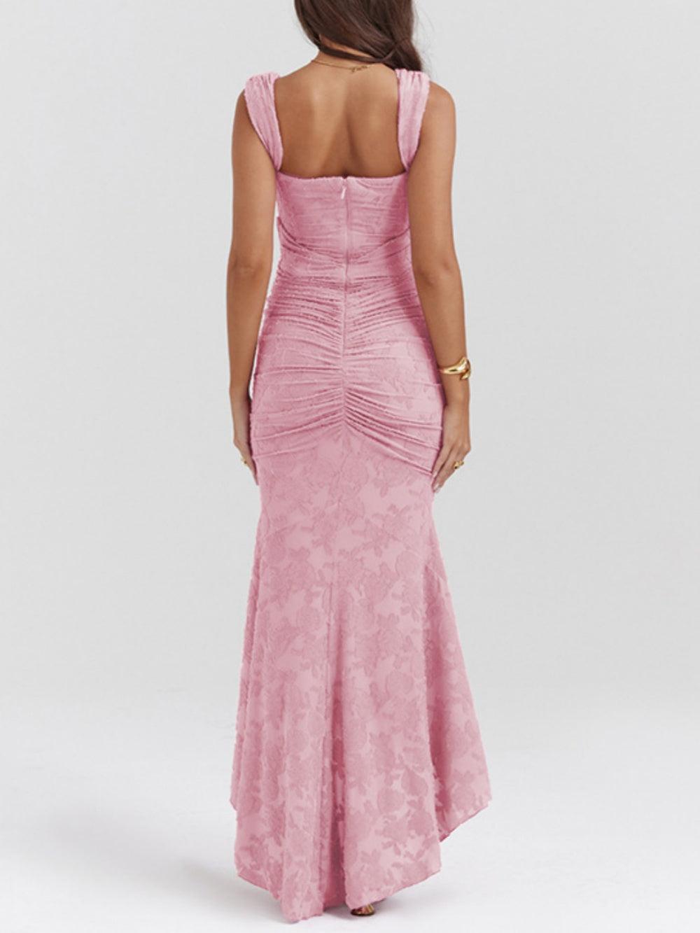 Elegant Corset Dress for Formal Wedding Guest Style with Ruched Mermaid Hem