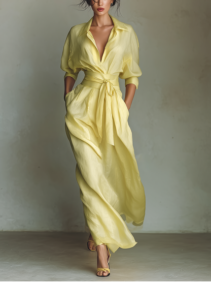 Effortless Ivory Linen Maxi Dress for Women with Crew Neck Asymmetric Hem Sleeveless Casual Summer Style