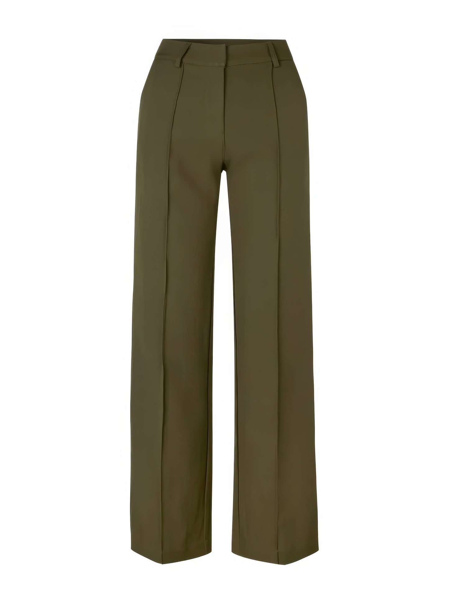 Elegant Tailored Wide Leg Pants for Women with High Waist Pintuck Front Pocket Relaxed Style