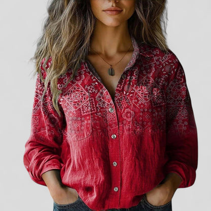 Effortless Floral Print Jacket for Women with Zip Front Long Sleeve Lightweight Relaxed Style
