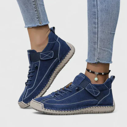 Comfortable Orthopedic Sneakers for Women with Lace Up Hand Stitched Cushioned Walking Style