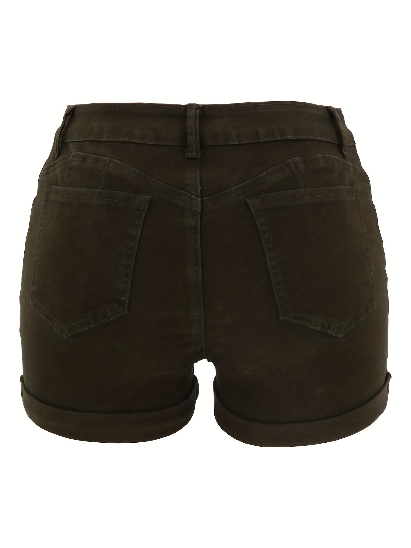 Stylish Ripped Denim Shorts for Women with High Waist Distressed Cuffed Hem Casual Street Style