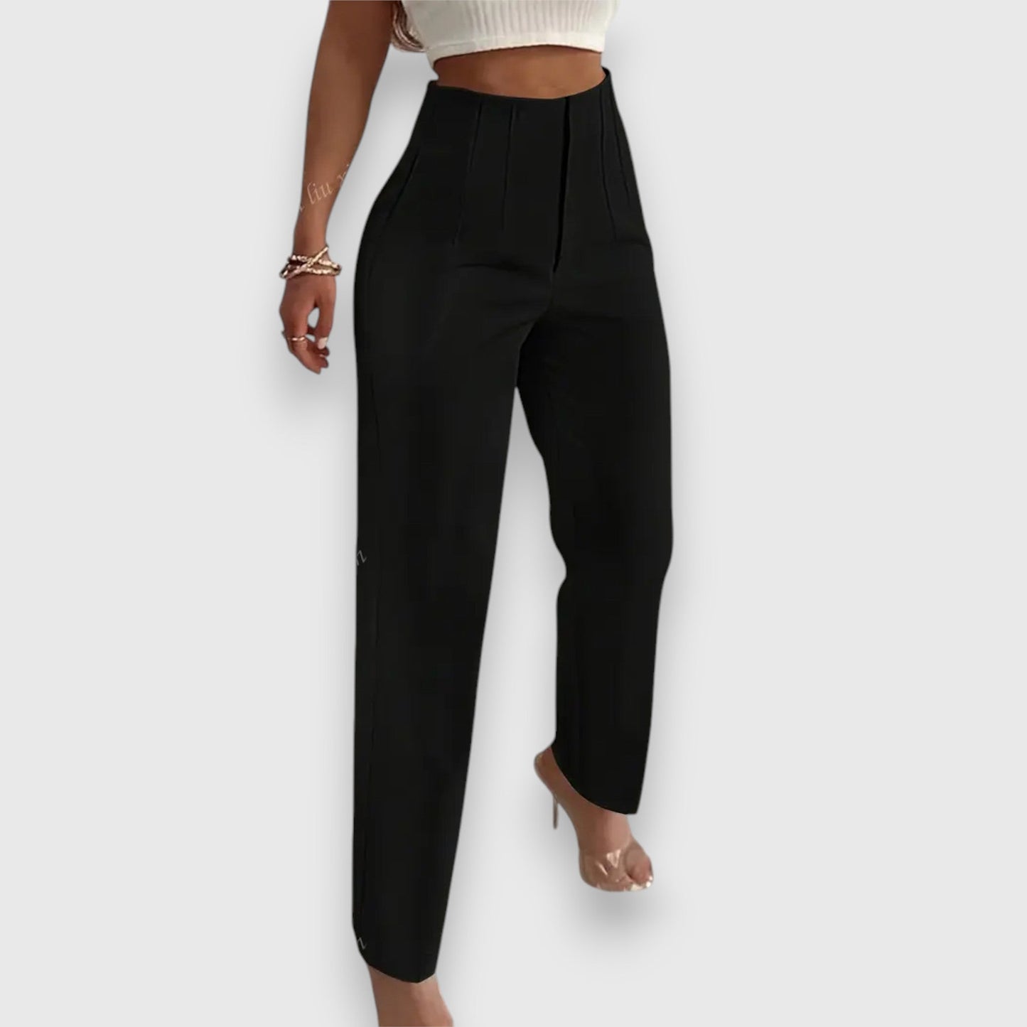 Effortless High Waisted Dress Pants for Women with Straight Leg Tailored Style