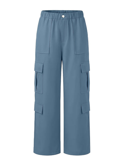 Effortless Cargo Pants for Women with High Waist Wide Leg Relaxed Flowing Style