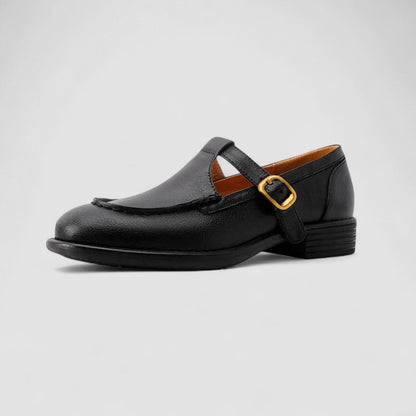 Stylish Mary Jane Shoes for Women with Buckle Strap Round Toe Flat Style