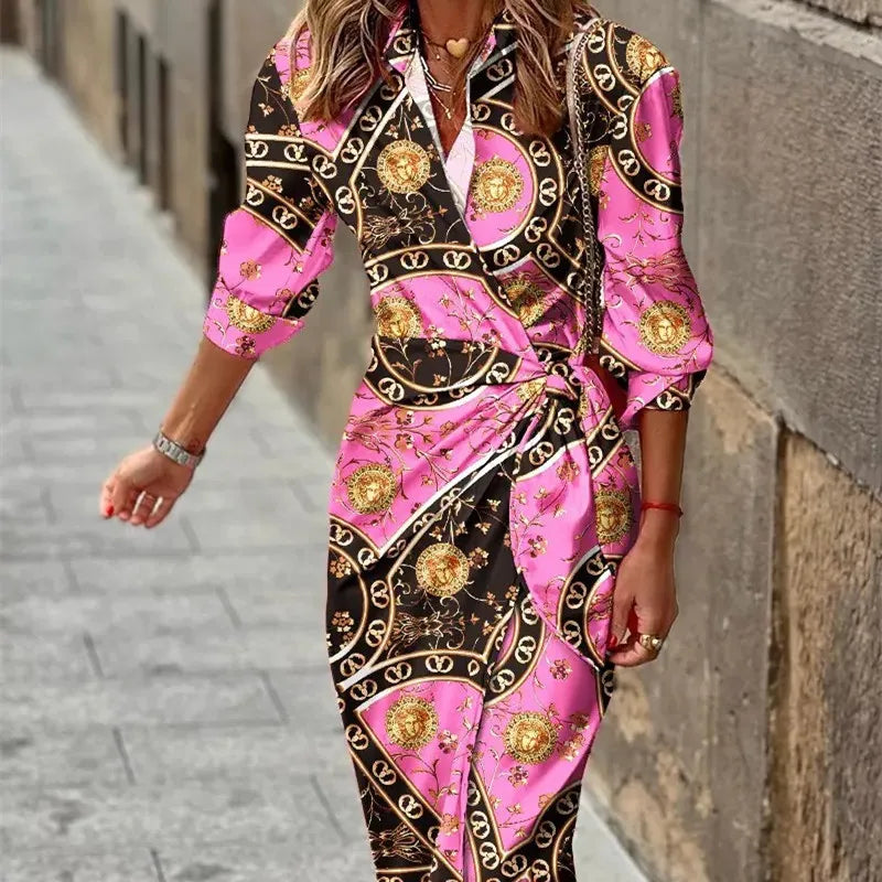 Laura - Printed Wrap Dress