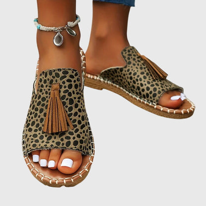 Comfortable Sandals for Women with Tassel Strap Slip On Casual Style
