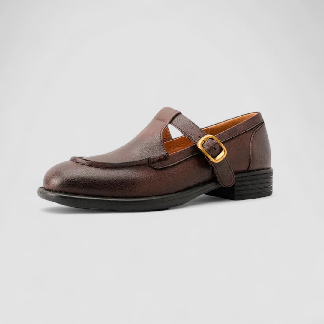 Stylish Mary Jane Shoes for Women with Buckle Strap Round Toe Flat Style