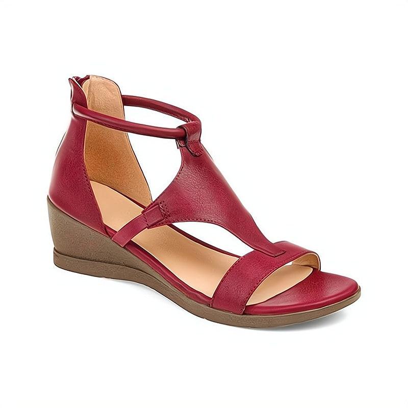 Julie | Comfortable Leather Sandals for Women with Wedge Heel