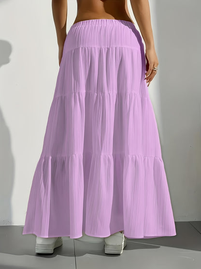 Serena | Stylish Tiered Maxi Skirt for Women with Drawstring Waist
