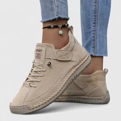 Comfortable Orthopedic Sneakers for Women with Lace Up Hand Stitched Cushioned Walking Style