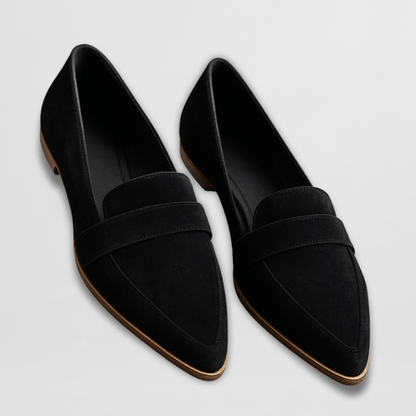 Comfortable Orthopedic Loafers for Women with Soft Suede Pointed Toe Slip On Flat Style