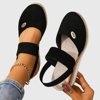 Comfortable Boho Sandals for Women with Beaded Elastic Ankle Strap