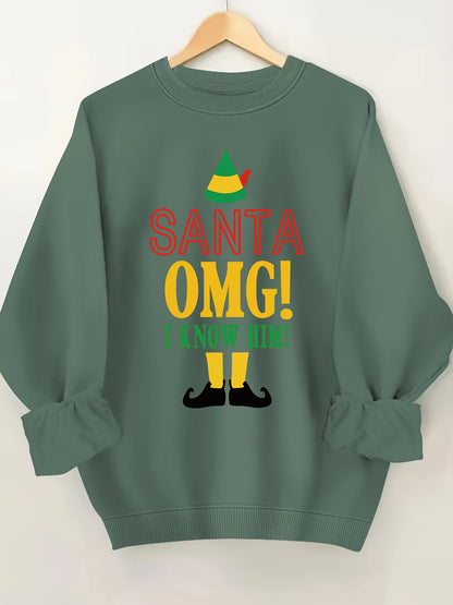 Comfortable Graphic Christmas Tacky Sweater for Women with Crew Neck Long Sleeve Oversized Pullover Style